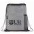 Custom Imprinted Heather Graphite Drawstring Bag