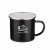 Custom Iron and Stainless Steel Camping Mug with Logo - Black