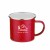 Custom Iron and Stainless Steel Camping Mug with Logo - Red