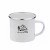 Custom Iron and Stainless Steel Camping Mug with Logo - White