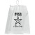 Large White Drawstring Plastic Bag with Imprint