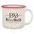 Red Trim Custom Campfire Mug with Contrast Trim - Low Cost Promotional Drinkware