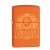 Custom Engraved USA Made Zippo Matte Color Windproof Lighter - Orange