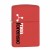 Custom USA Made Zippo Matte Color Windproof Lighter - Red