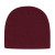 Embroidered Solid Knit Beanie with Logo - Maroon