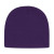 Company Logo Solid Knit Beanies with Embroidery - Purple