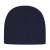 Logo Embroidered Custom Solid Knit Beanies - True Navy