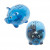 Personalized Plastic Piggy Banks with Dual Compartments | Promo Products for Banks - Blue