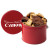 Custom Imprinted Gourmet Cookie Tin - 1/2 Gallon  - Red