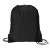 Wholesale Nylon Drawcord Bags | Colorful Nylon Promotional Sport Pack | Custom Nylon Drawstring Backpacks - Black