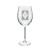 Cachet White Wine Glass with Initial - 12oz