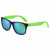 Imprinted Newport Colored Mirror Sunglasses Matte  - Lime green