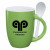 Imprinted Spooner Mug with Mug Cake Set - Lime Green with white