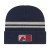 Embroidered Navy Reflective Knit Cap with Cuff