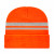 Embroidered Hi-Vis Orange Reflective Knit Cap with Cuff