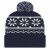 Embroidered Logo Snowflake Knit Cap - True Navy