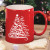 Holiday Cheer Personalized Red Christmas Tree Mug | Christmas Tree Mug with Name