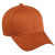 Structured Cotton Twill Cap with Embroidered Logo Burnt Orange