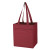 Six Bottle Custom Non-Woven Wine Bag with Logo Pocket - Burgundy