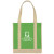 Small Thunder Two-Tone Shopper Tote Bag - Kelly green with ivory