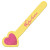Custom Horizontal Heart Emery Board Promotional - Yellow