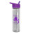 Custom Slim Fit Water Bottles Flip Straw Lid - Clear bottle, Violet lid