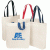 Economy Canvas Tote Bag With Color Handles Promotional Custom Imprinted With Log
