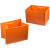 Orange Custom Debossed Venezia Folding Bin