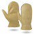 Logo Winter Lined Cowhide Leather Chopper Mittens