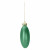 Side View Green Flat Round Imprinted Ornament