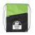 Drawstring Backpack-Zipper Pocket-Two-Tone: Lime Green