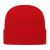 Solid Knit Cap with Cuff True Red