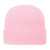 Solid Knit Cap with Cuff Pink