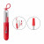 Promotional Paloma Stainless Steel Straw Set Red