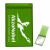 Translucent Green Custom Logo Imprinted Rectangle Compact Mirrors