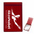 Translucent Red Rectangular Compact Mirrors with Company Logo