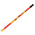 Mood Pencil with black erasers Promotional Custom Imprinted With Logo - Red to Bright Orange