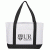 Two-Tone Poly Tote- White/black