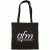 Simple Colored Cotton Tote Bag- Black