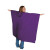 Adult Rain Color Poncho Hood Custom Logo Back - Purple