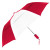 Custom Red & White StrombergBrand Vented Windproof Folding Umbrella