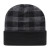 Plaid Logo Embroidered Beanies | Promotional Knit Hats - Dark Heather