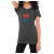 Full Color Logo Women's Short Sleeve Bodie Tee - Heather dark charcoal