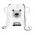 Custom Children’s Drawstring Backpacks | Paws ‘N’ Claws Sport Pack | Wholesale Animal Print Drawstring Backpacks - Polar Bear