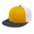 Custom Athletic Gold/Navy/White Flexfit Trucker Mesh Back Cap