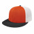 Custom Orange/Black/White Flexfit Trucker Mesh Back Cap