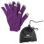 Purple Promo Touch Screen Gloves in Pouch