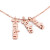 Rose Gold Vermeil Dangling Family Name Necklace