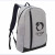 Imprinted Hancock Heathered Laptop Backpack - Black and gray