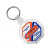 Soft Squeezable Key Tag - Stop Sign Promotional Custom Imprinted With Logo